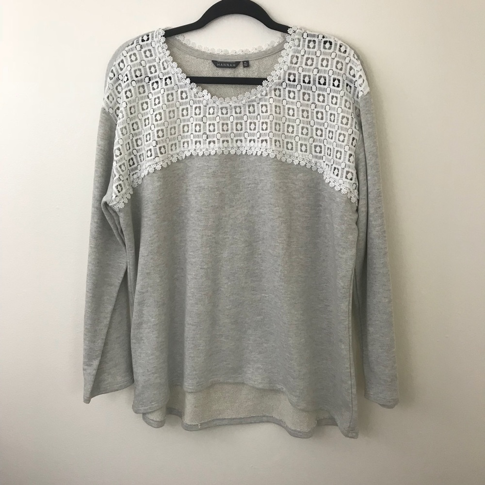 Hannah crochet detailed sweater